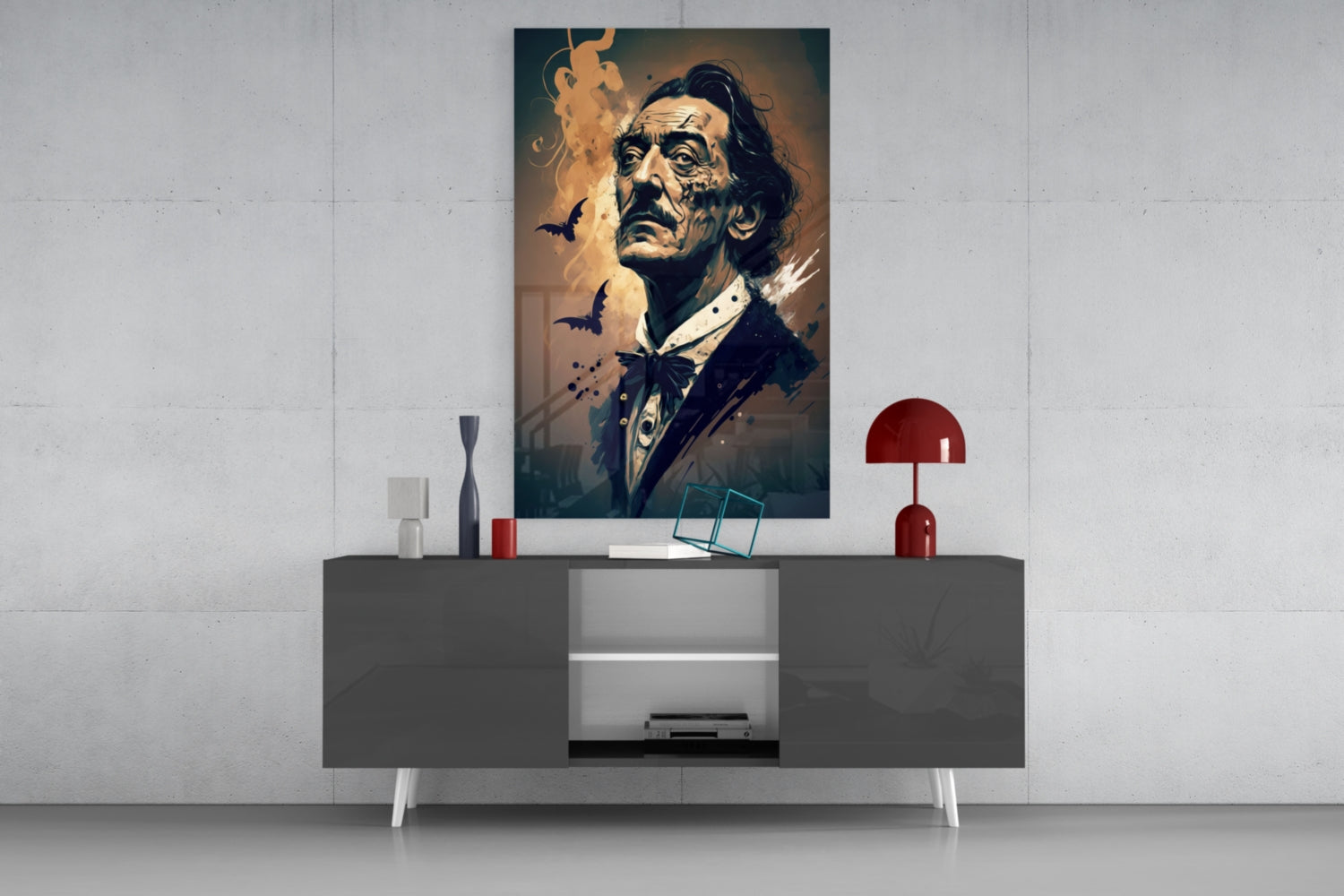 Salvador Dali Glass Wall Art  || Designer Collection