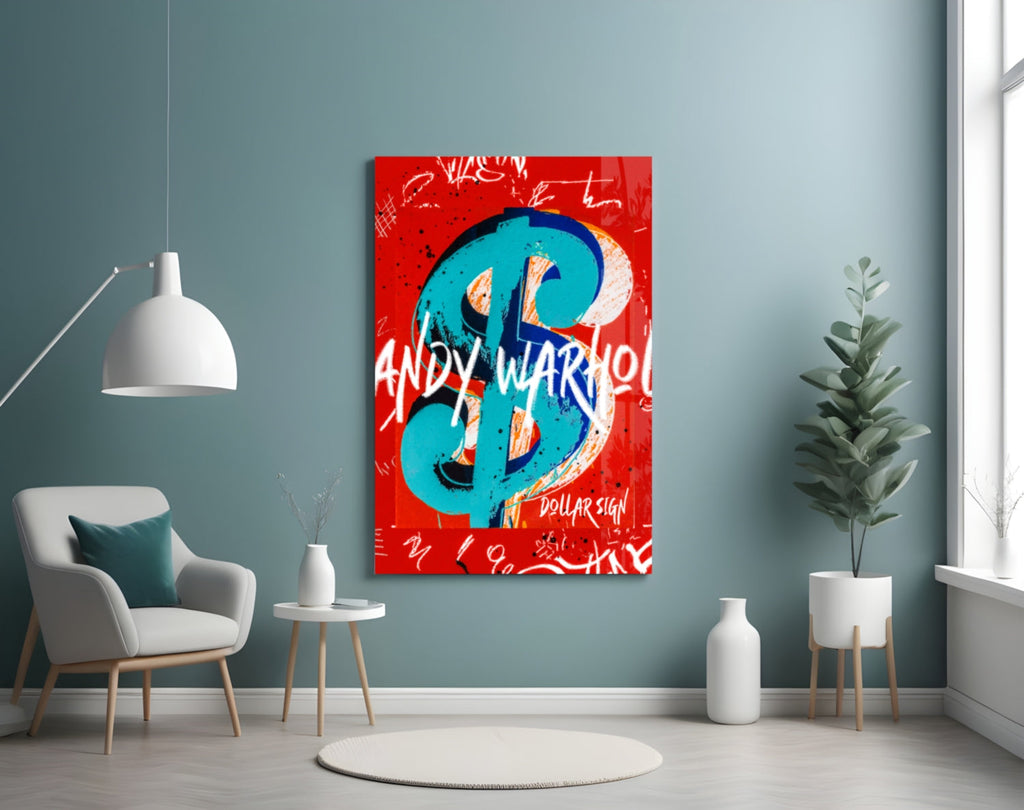 Andy Warhol and Dollar Glass Wall Art || Designer Collection