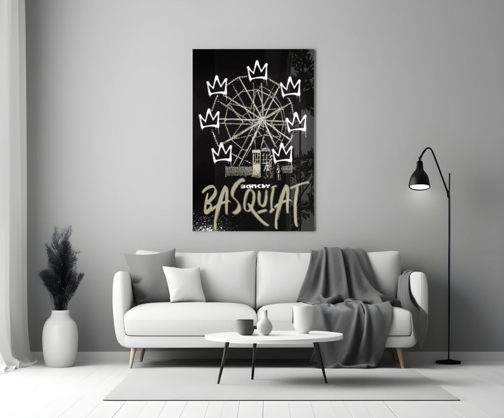 Banksy Basquiat Glass Wall Art || Designer Collection