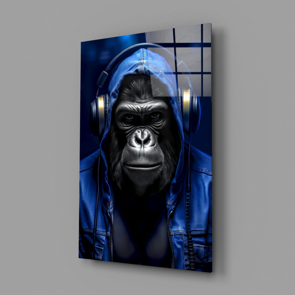 Rebellios Ape  Glass Wall Art || Designer Collection