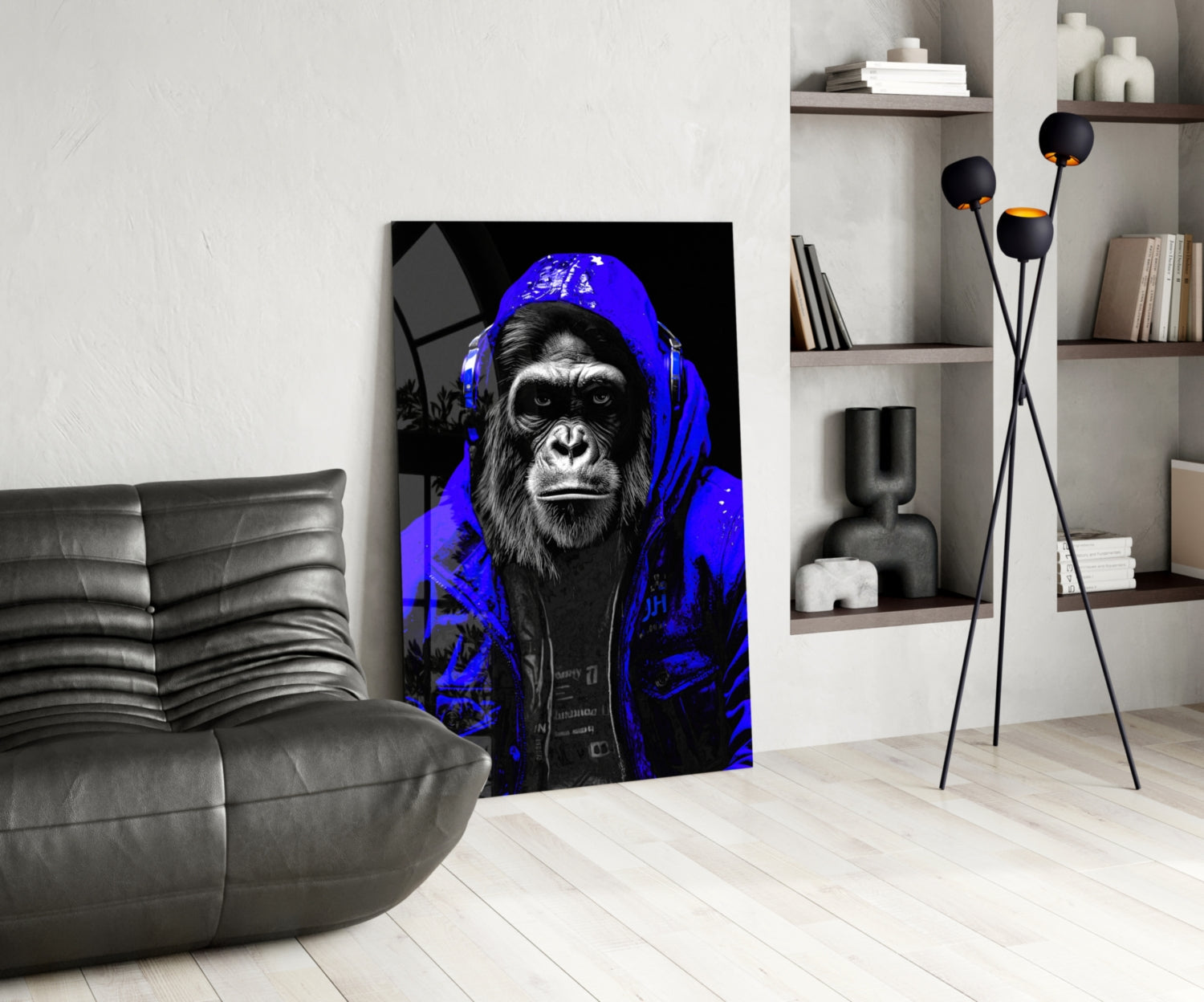 The Ape Glass Wall Art || Designer Collection
