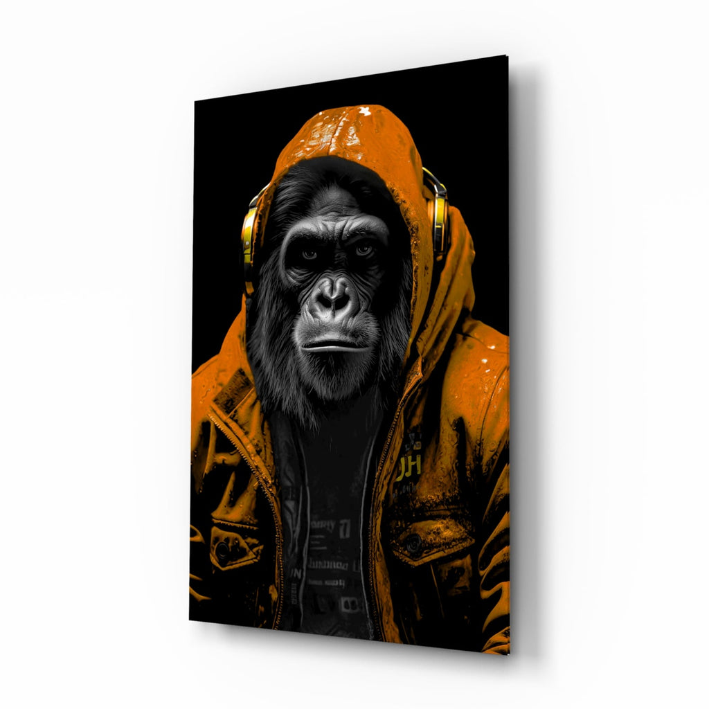 The Ape Glass Wall Art || Designer Collection