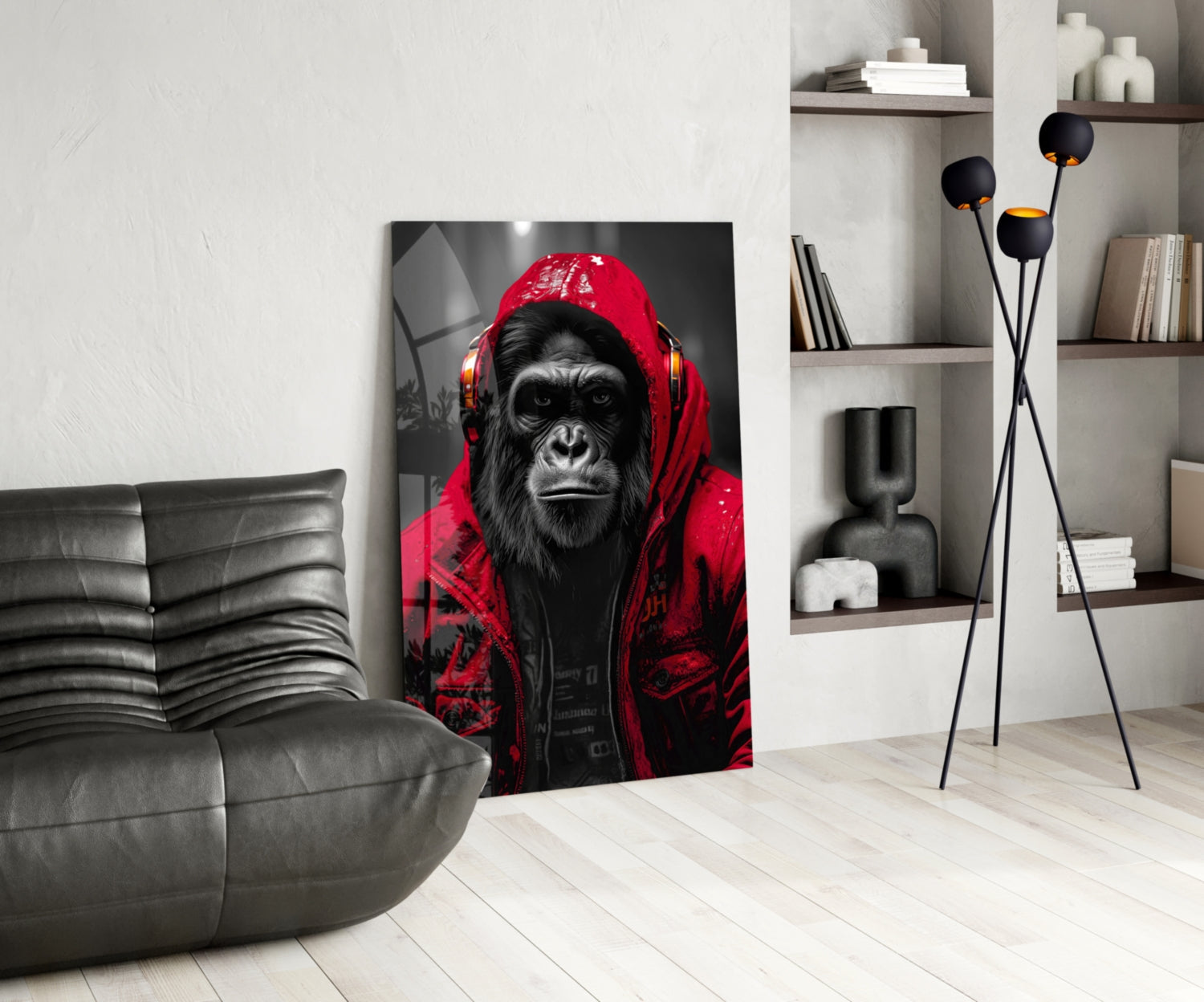 Rebellios Ape  Glass Wall Art || Designer Collection