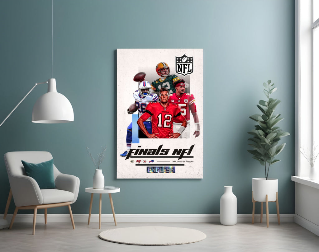 NFL Finals Glass Wall Art || Designer Collection