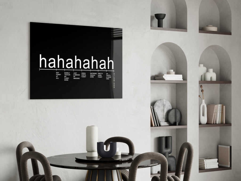 Laughter Analysis Glass Wall Art || Designer Collection