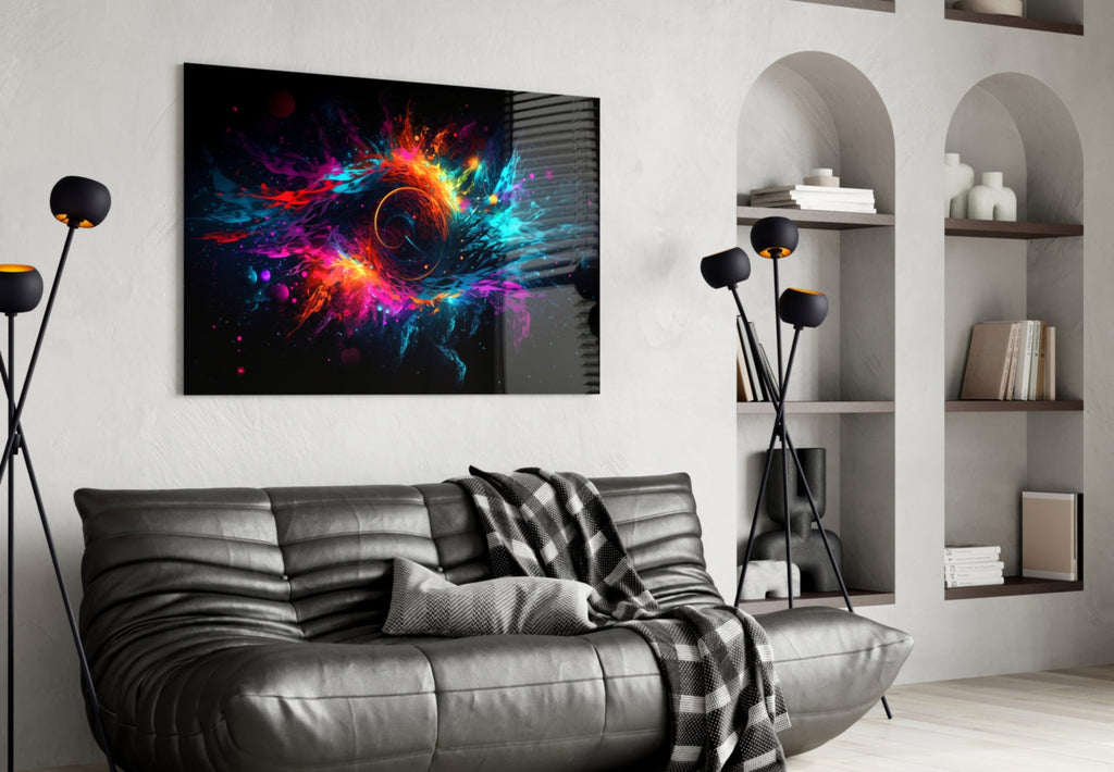 Colorful Hole Glass Wall Art || Designer Collection