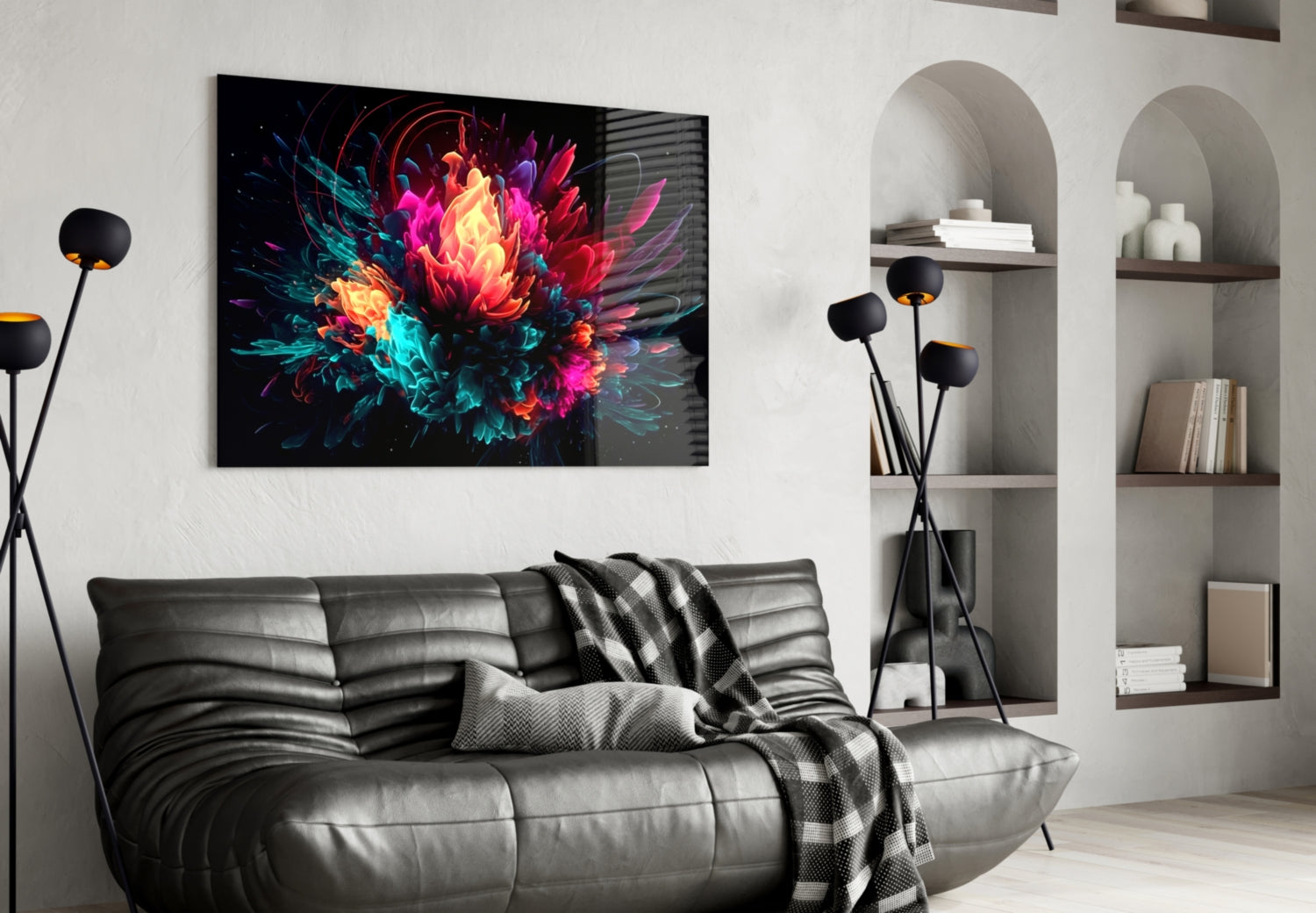 Color Explosion Glass Wall Art || Designer Collection