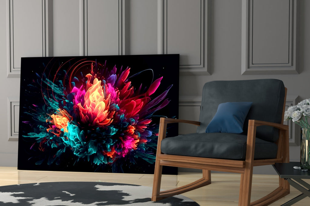 Color Explosion Glass Wall Art || Designer Collection