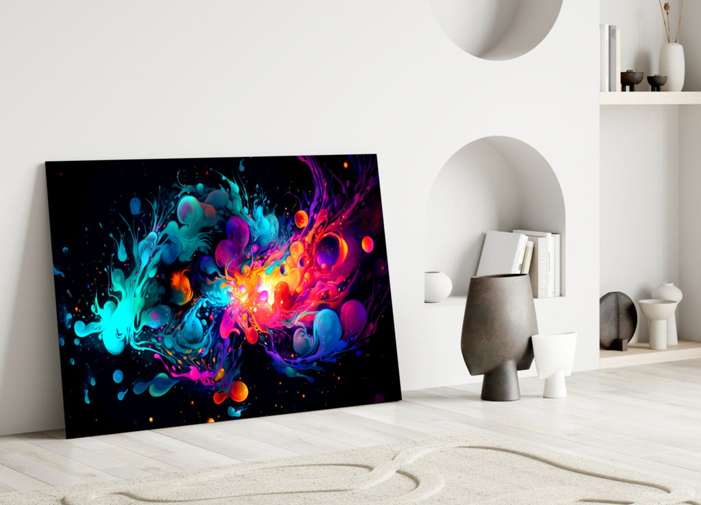 Colors of Space Glass Wall Art || Designer Collection