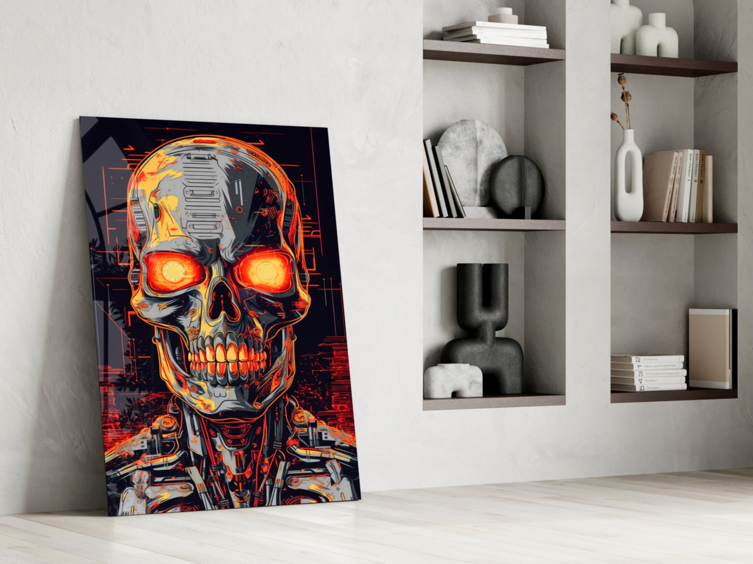 Mechanic Face Glass Wall Art || Designer Collection