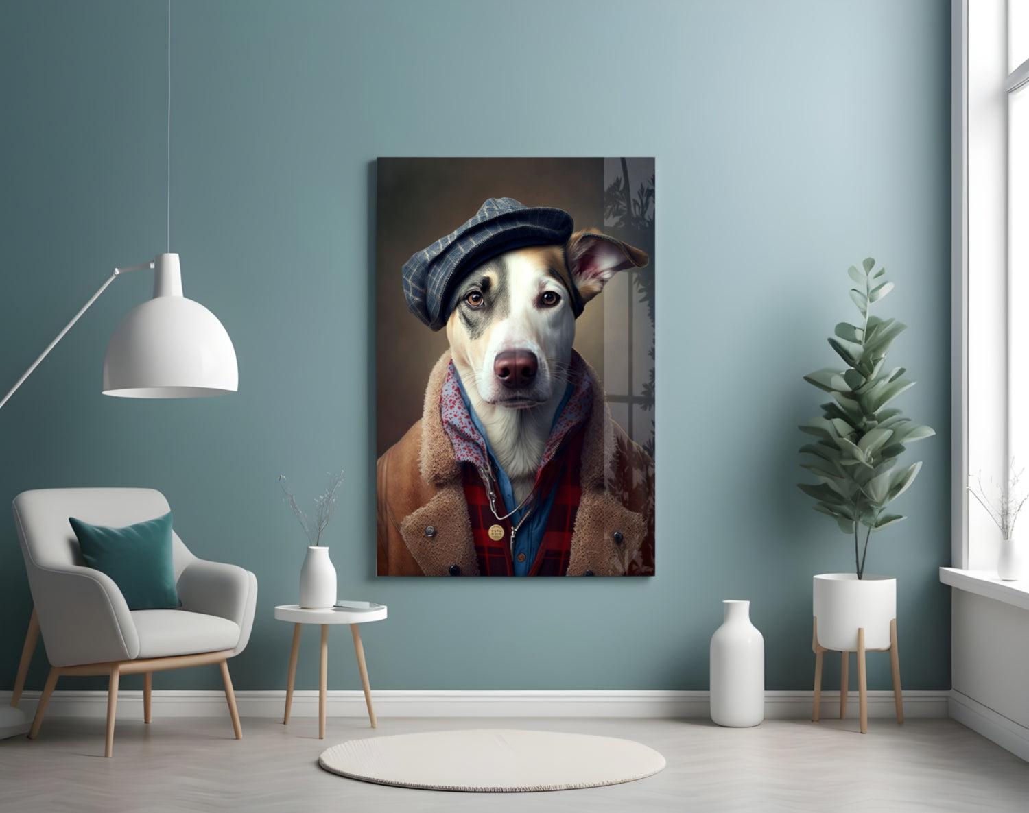 Dog Vogue Glass Wall Art|| Designer's Collection