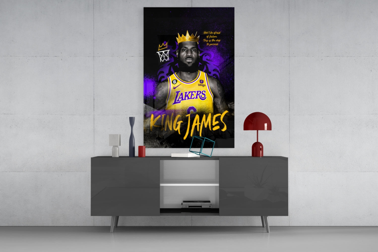 King James Glass Wall Art || Designer Collection