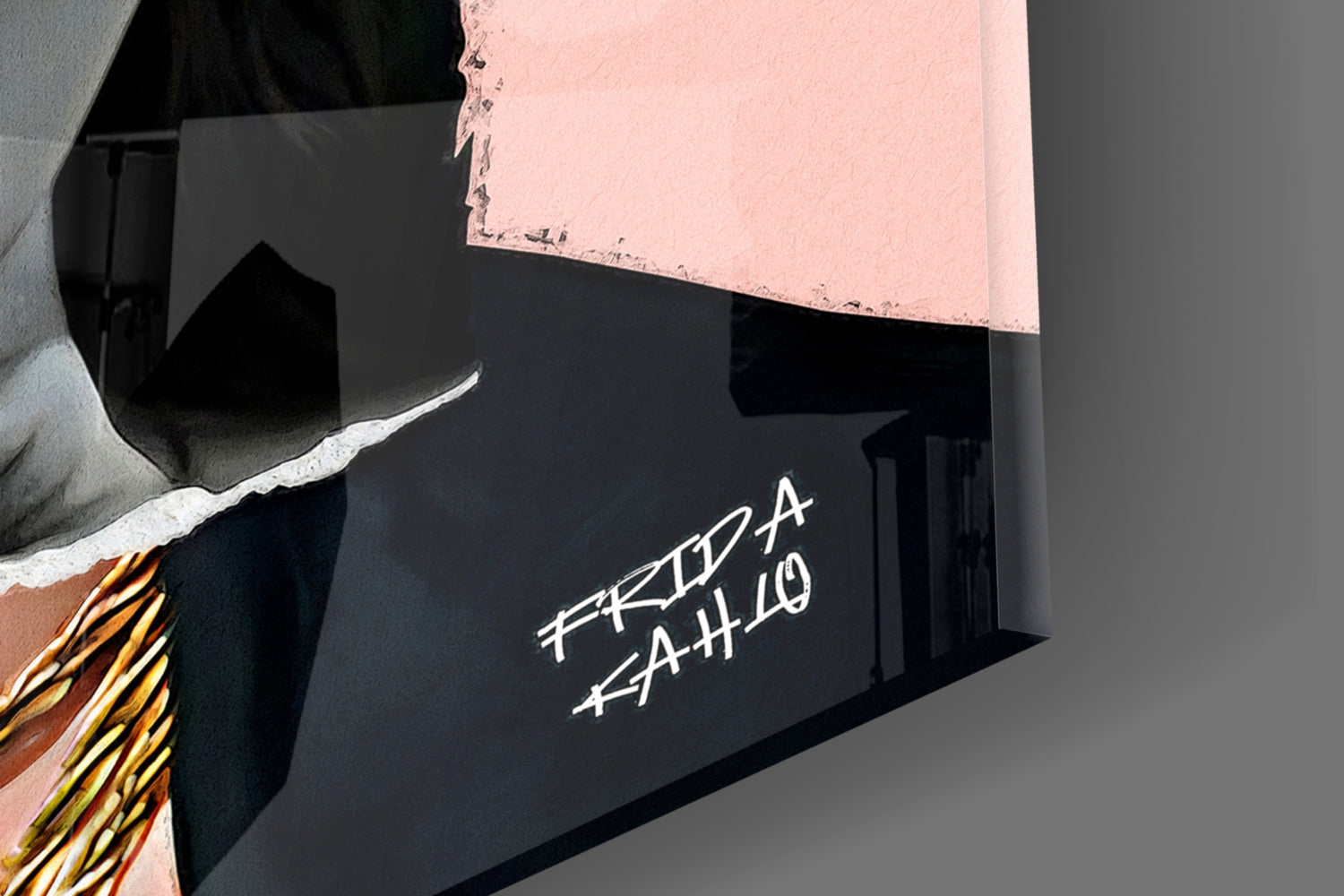 Contemporary Kahlo Glass Wall Art || Designer Collection