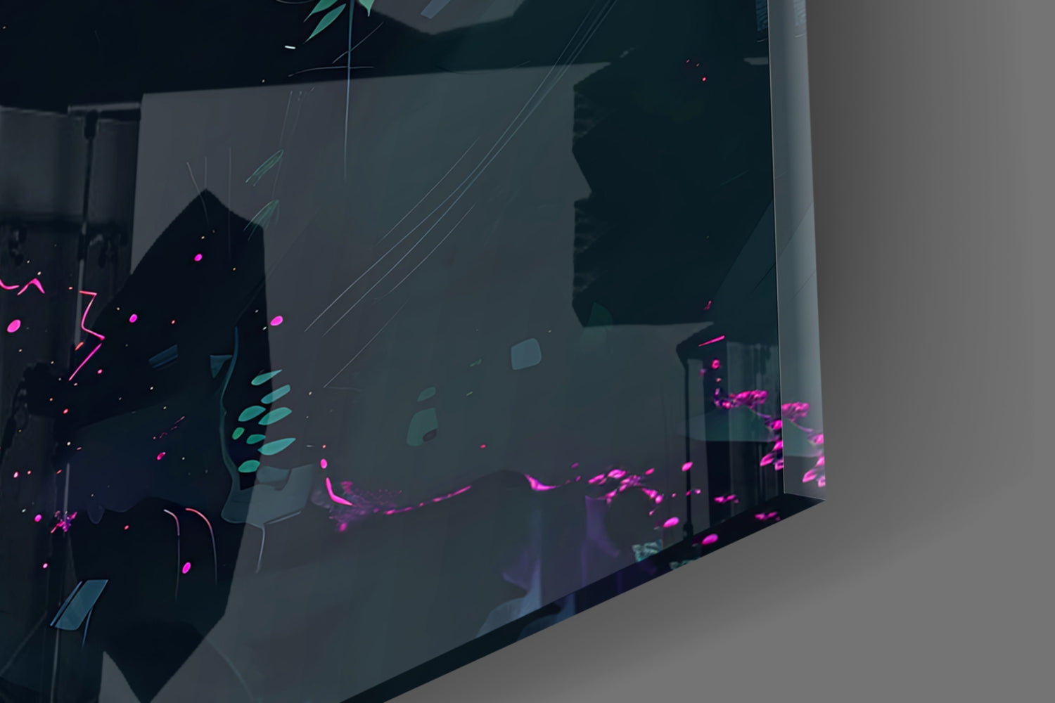 Wolf Glass Wall Art || Designer Collection