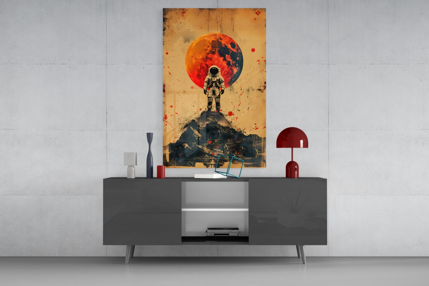 Astronaut Glass Wall Art || Designer Collection