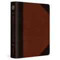 ESV Single Column Journaling Bible (Trutone, Brown/Cordovan, Portfolio Design) - Imitation Leather