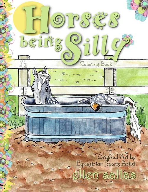Horses Being Silly Coloring Book - Paperback