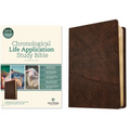 NLT Chronological Life Application Study Bible, Second Edition (Leatherlike, Heritage Oak Brown) - Imitation Leather