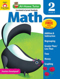 Math Skills, Grade 2 Workbook: At-Home Tutor, Addition, Subtraction, Multiplication, Telling Time, Money - Paperback
