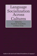 Language Socialization Across Cultures - Paperback