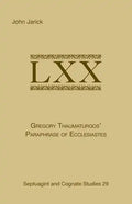 Gregory Thaumaturgo's Paraphrase of Ecclesiastes - Paperback