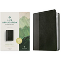 NLT Life Application Study Bible, Third Edition, Large Print (Leatherlike, Black/Onyx) - Imitation Leather