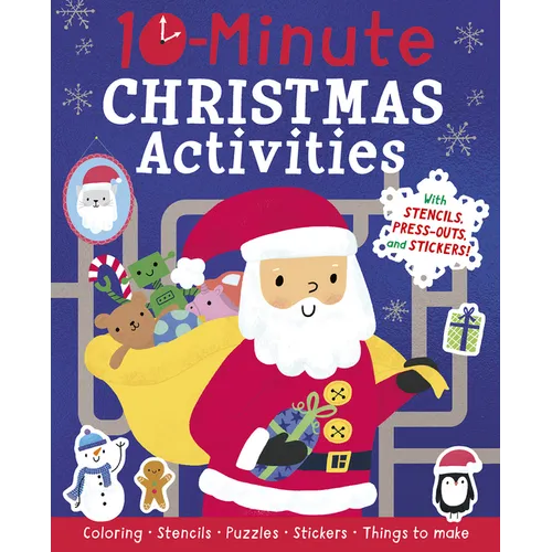 10-Minute Christmas Activities: With Stencils, Press-Outs, and Stickers! - Paperback
