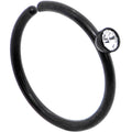 20G 5/16 Clear Gem Black IP Seamless Circular Ring