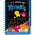 Neon Scratch Art Animals - Hardcover