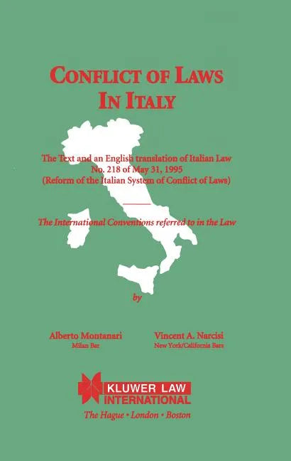 Conflicts Of Laws In Italy - Paperback