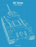 3D Tanks Coloring Book - Paperback