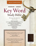 The Hebrew-Greek Key Word Study Bible: ESV Edition, Brown Genuine Goat Leather - Leather