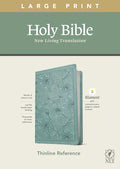 NLT Large Print Thinline Reference Bible, Filament Enabled Edition (Red Letter, Leatherlike, Floral/Teal) - Imitation Leather