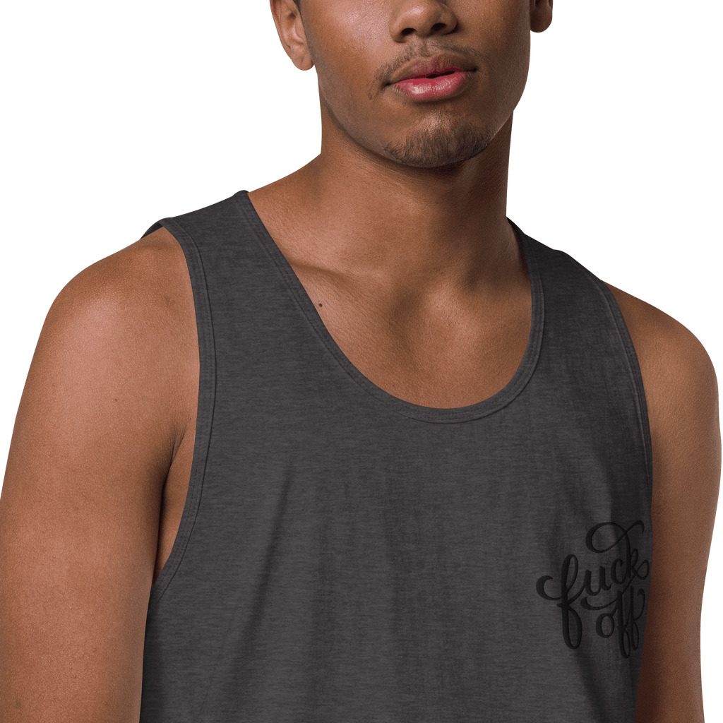 Fuck Off Embroidered Tank Top