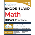 Rhode Island Comprehensive Assessment System Test Prep: 8th Grade Math Practice Workbook and Full-length Online Assessments: RICAS Study Guide - Paperback
