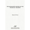 The Manuscript History of the Psalms of Solomon - Paperback