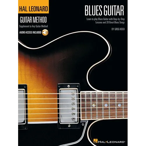Hal Leonard Guitar Method Blues Guitar Beginner and Intermediate Lessons Learn 12-Bar Blues, Scales and Riffs Tab and Online Audio Play-Along - Paperback
