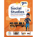 7th Grade Social Studies: Daily Practice Workbook 20 Weeks of Fun Activities History Government Geography Economics + Video Explanations for Each Ques - Paperback