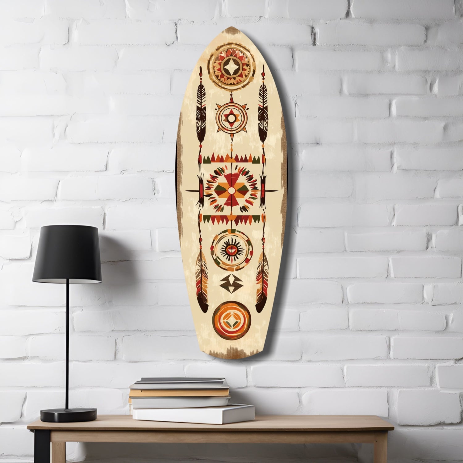 Aztech Patterns Glass Wall Art