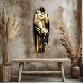 Golden Marilyn Monroe Glass Wall Art