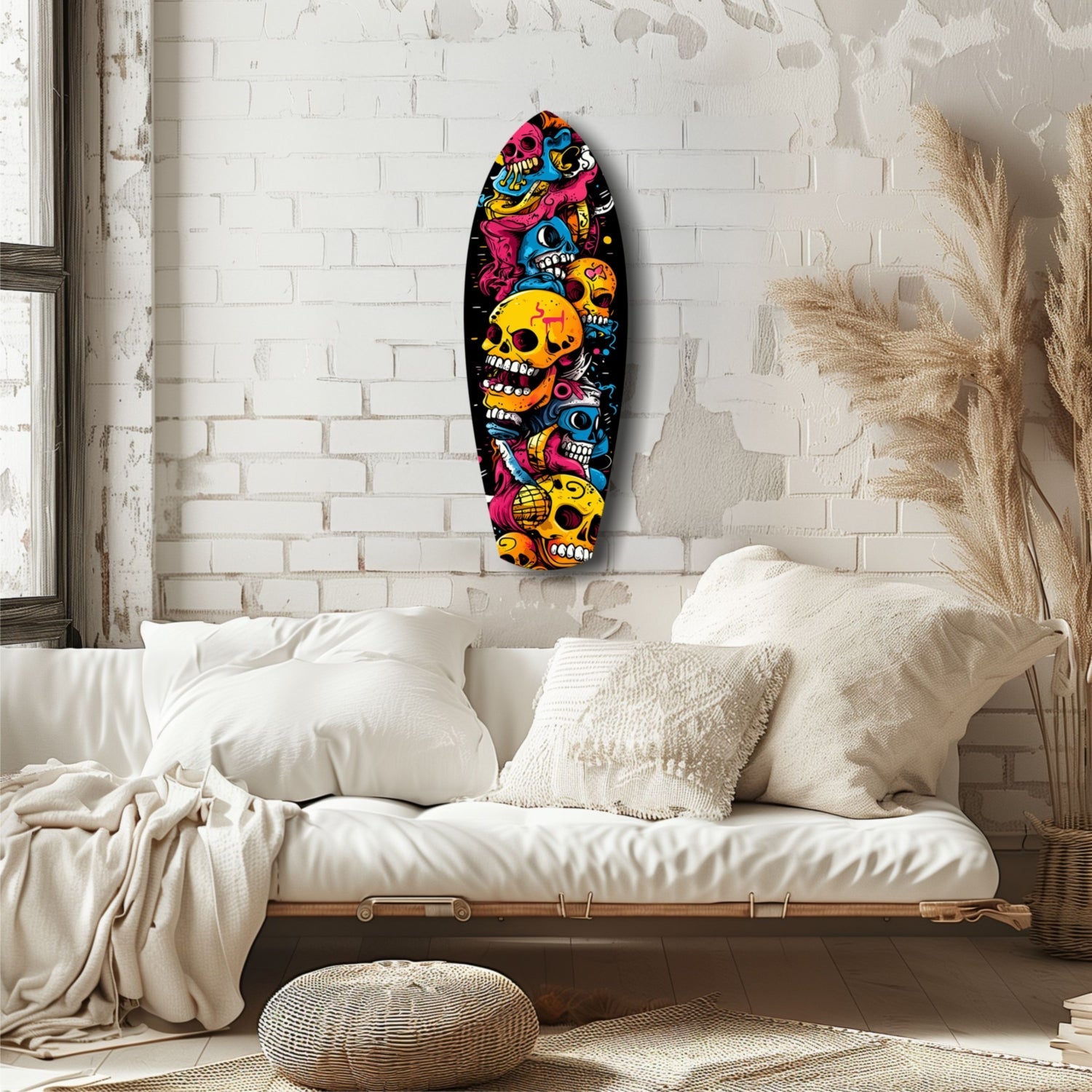 Street Soul Graffiti Skulls Glass Wall Art