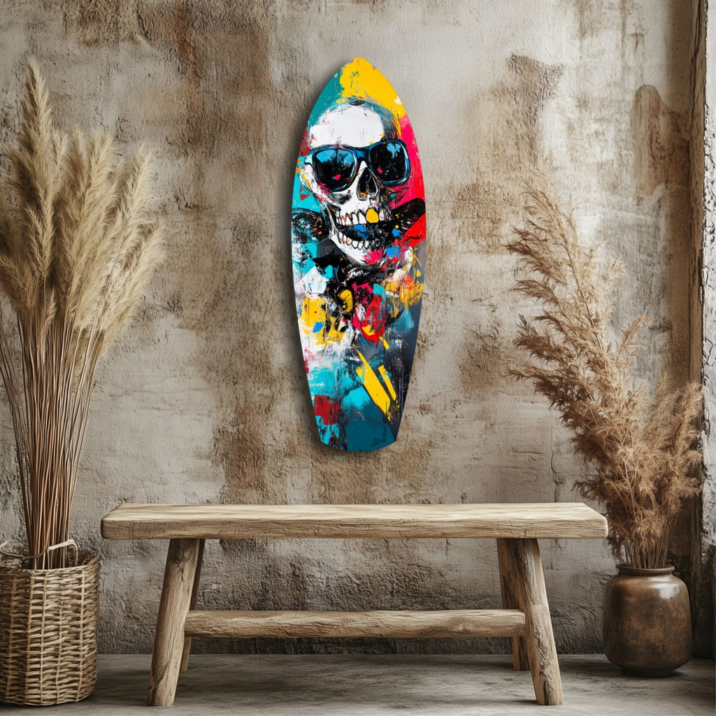 Street Soul Graffiti Skulls Glass Wall Art