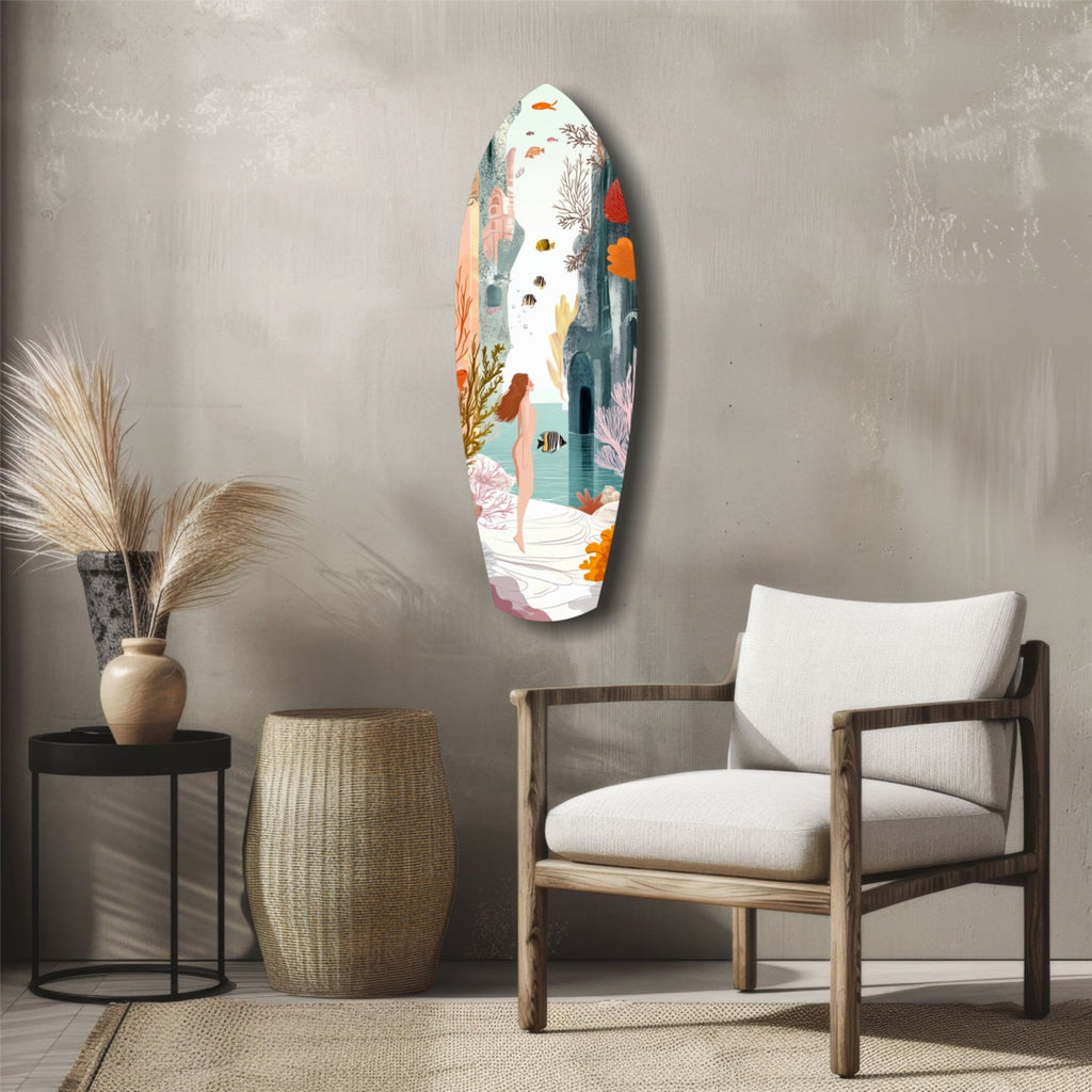 Utopic Seashore Glass Wall Art