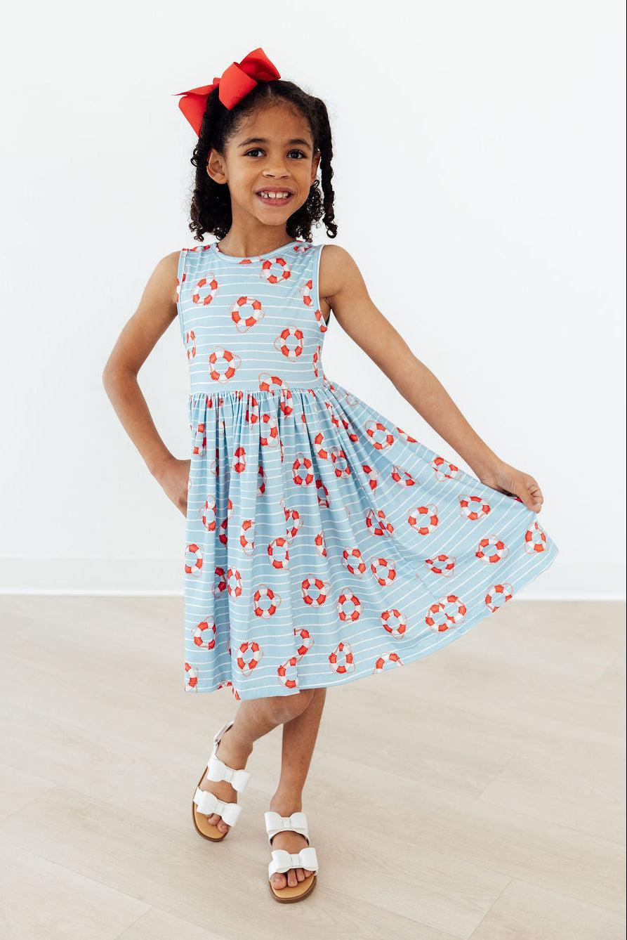 Little Lifeguard Tank Twirl Dress