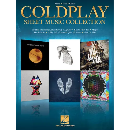 Coldplay Sheet Music Collection Piano Vocal Guitar Songbook 32 Popular Hits Including Viva La Vida Yellow Fix You and More Hal Leonard Music Book for - Paperback