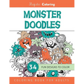 Monster Doodles: Coloring Book for Adults - Paperback