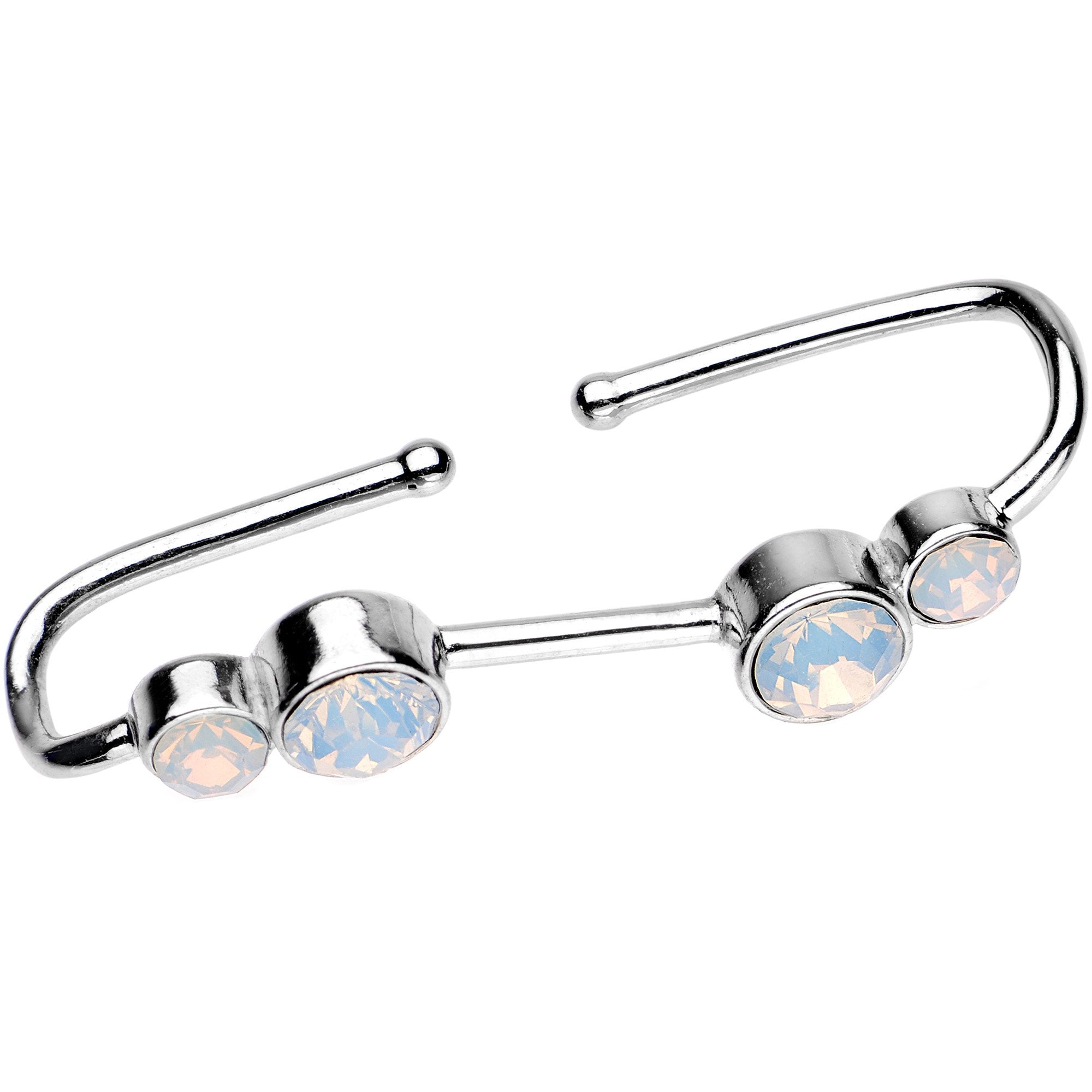 Aurora Gem Illusion Non Pierced Industrial Barbell