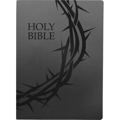 Kjver Holy Bible, Crown of Thorns Design, Large Print, Black Ultrasoft - Imitation Leather