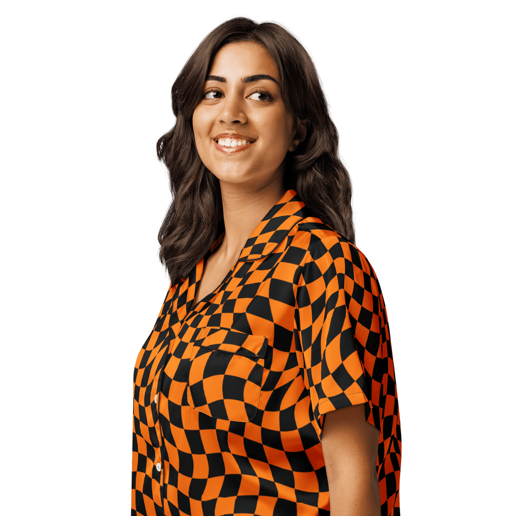 October Tiles Checkered Silky Pajama Top