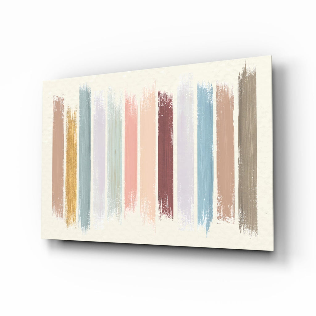 Colored Lines Glass Wall Art